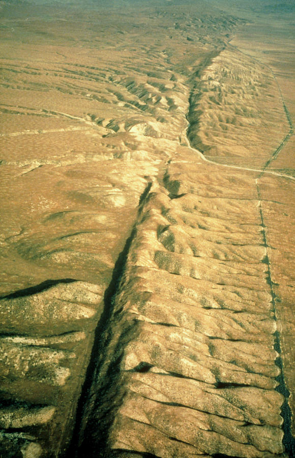 Aerial Photo Of The San Andreas Fault Photograph by Us Geological Survey/science Photo Library