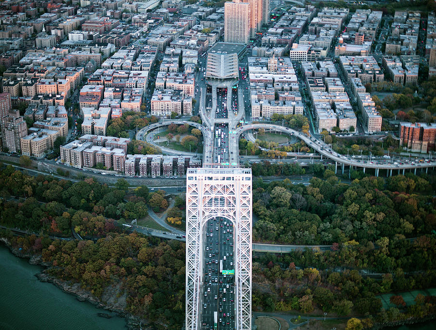 Aerial Photography Of The Bridge, Ny Photograph by Michael H