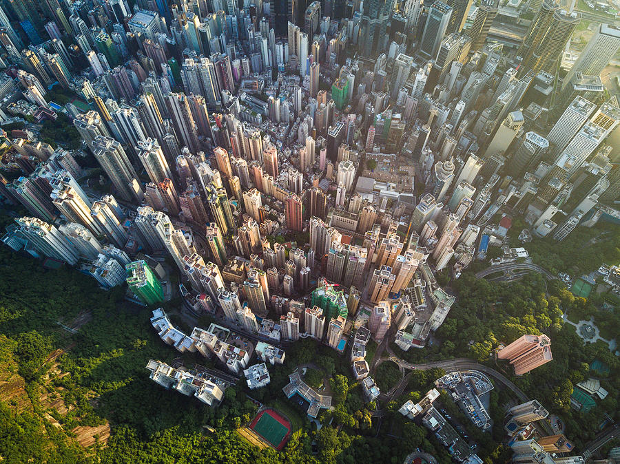 Aerial scene of Hong Kong Photograph by pa_YON