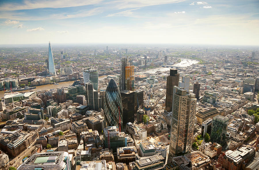 Aerial Shot Of London Photograph by Michael Dunning