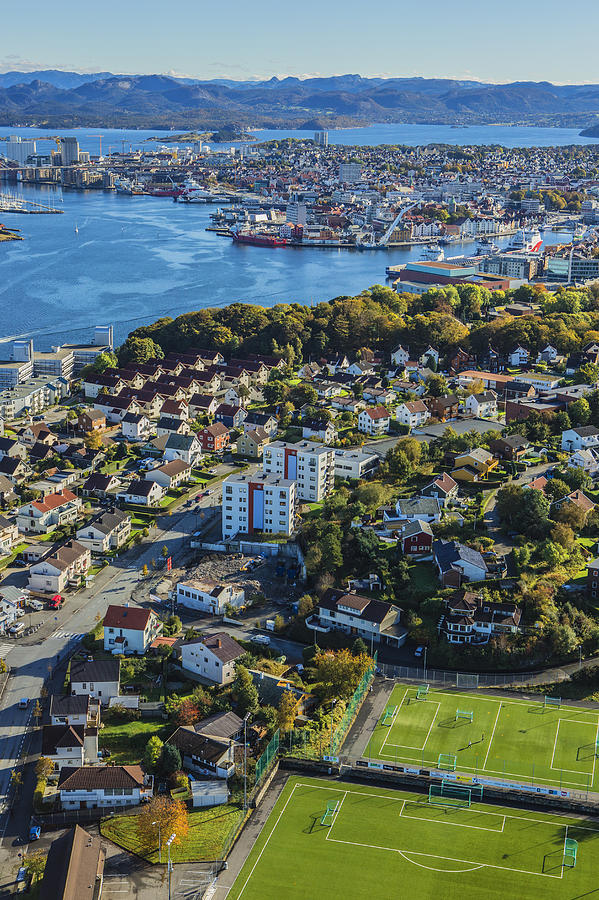 Aerial Shot Of Stavanger City Photograph by Sindre Ellingsen