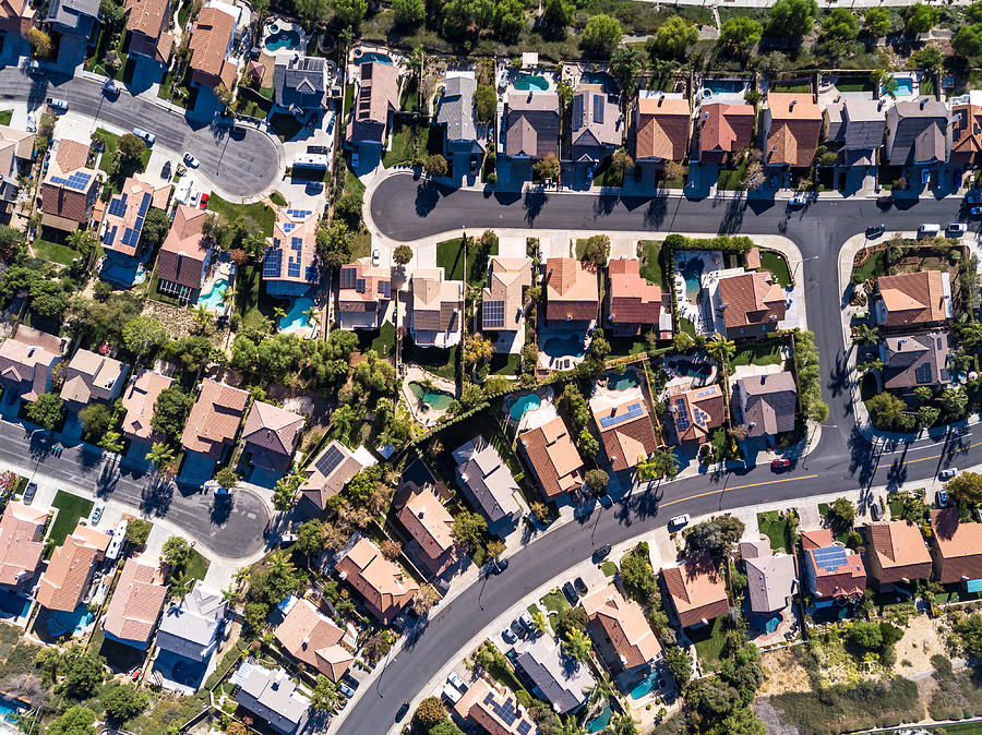 Aerial Shot of Suburban Development Photograph by Halbergman