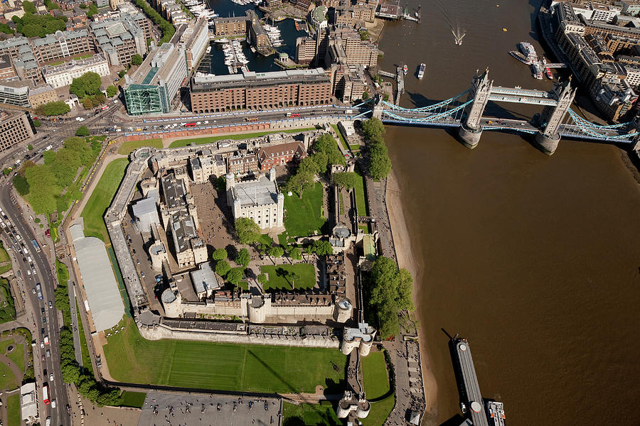 Aerial Shot Of Tower Bridge And Tower Photograph by Michael Dunning
