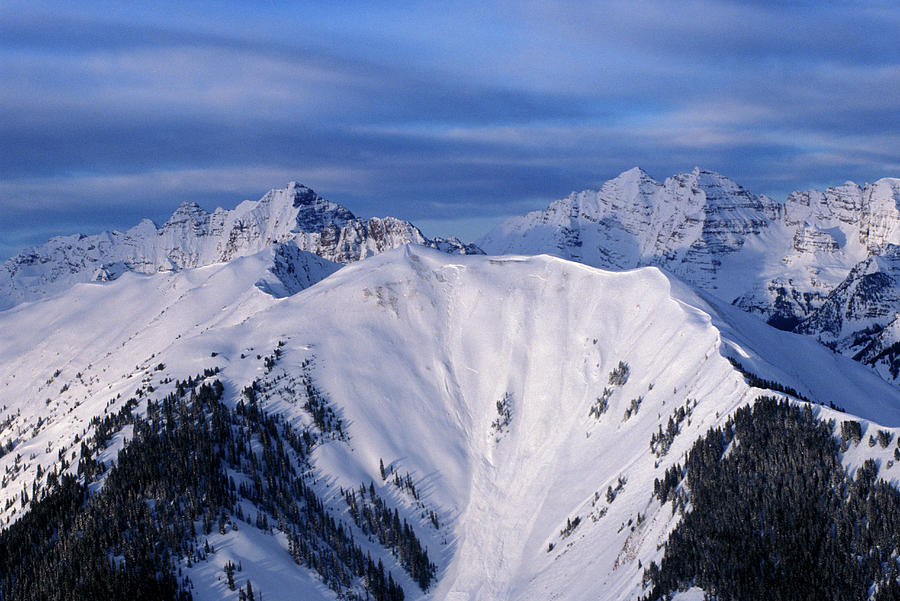 Mountain Photograph - Aerial View Highlands Bowl In Highlands by Peter McBride