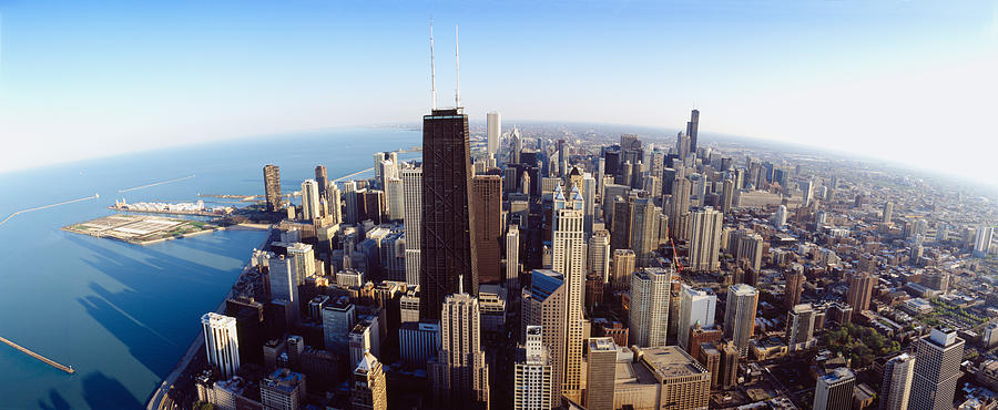 Aerial View Of A City, Chicago Photograph by Panoramic Images - Fine ...