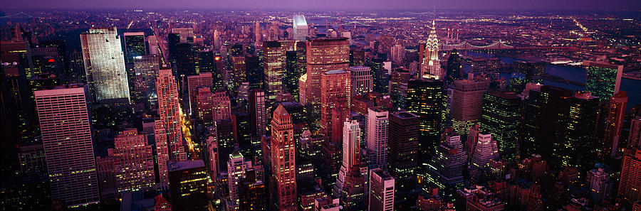 Aerial View Of A City, Manhattan, New Photograph by Panoramic Images