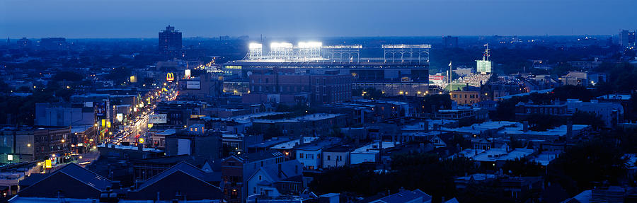 Aerial View Of A City, Wrigley Field Photograph by Panoramic Images