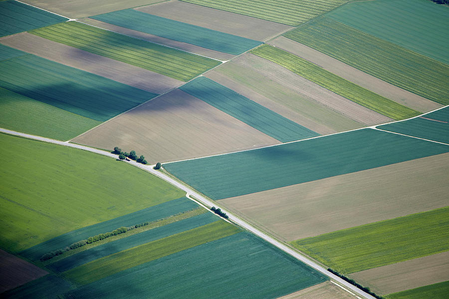 Aerial View Of Agricultural Landscape Photograph by Clu