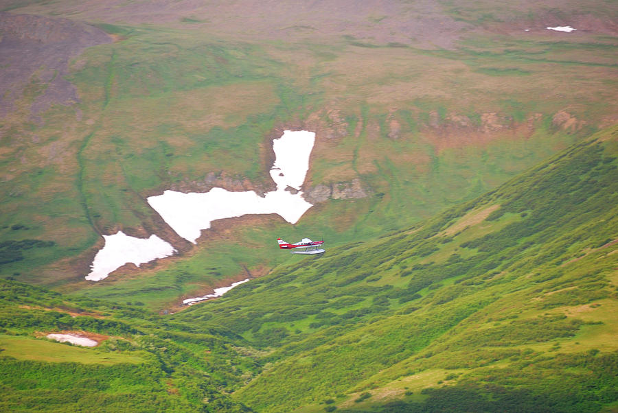 Katmai National Park Photograph - Aerial View Of Alaskan Landscape by Beck Photography