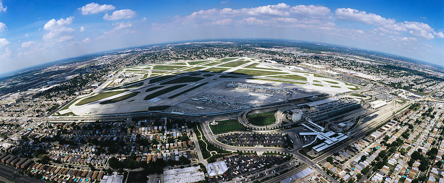 Chicago Photograph - Aerial View Of An Airport, Midway by Panoramic Images