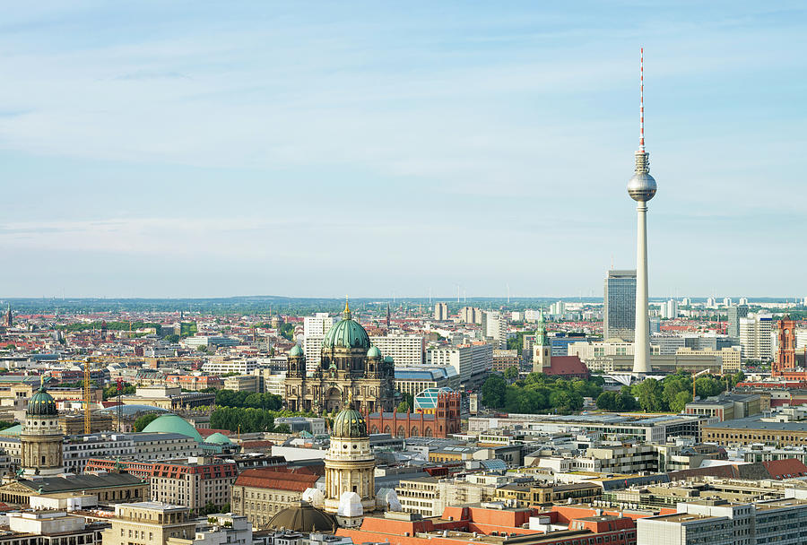 Aerial View Of Berlin Cityscape Photograph by Georgeclerk