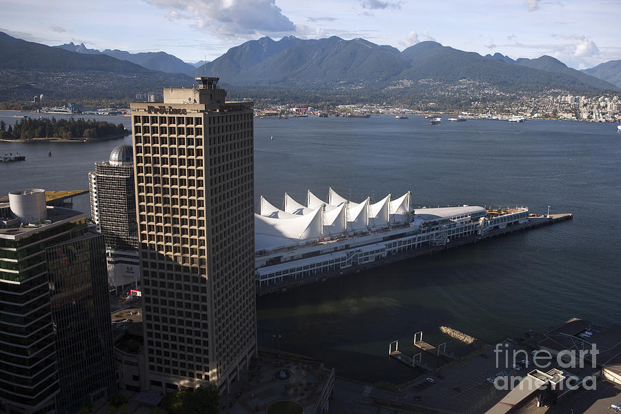 Aerial view of Canada Place Photograph by Jason O Watson | Pixels