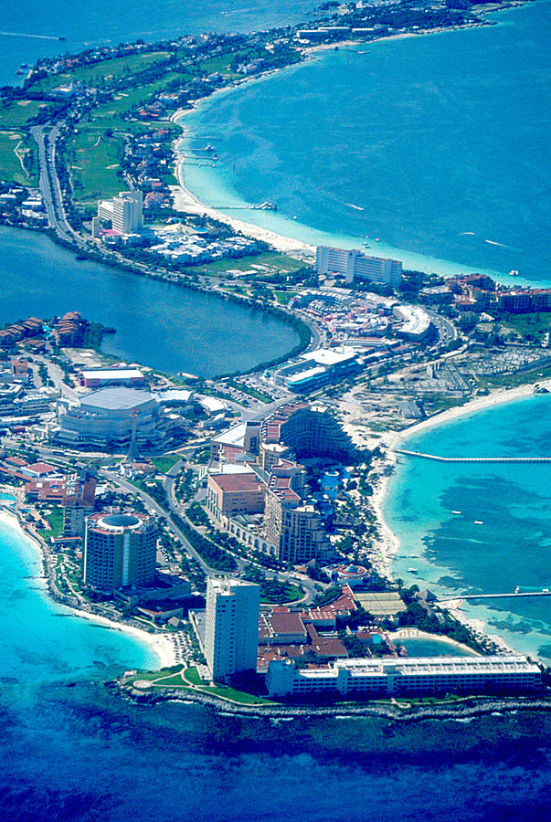 Aerial View Of Cancun Photograph