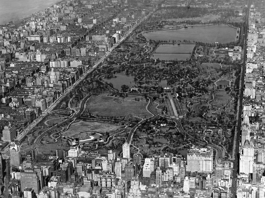 Aerial View Of Central Park Photograph by Underwood Archives