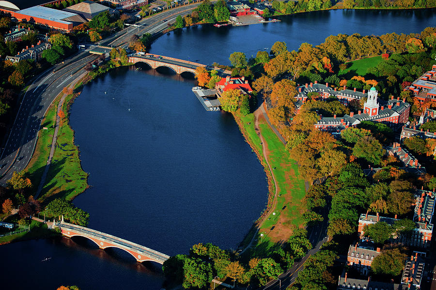 Aerial View Of Charles River With Views Photograph by Panoramic Images