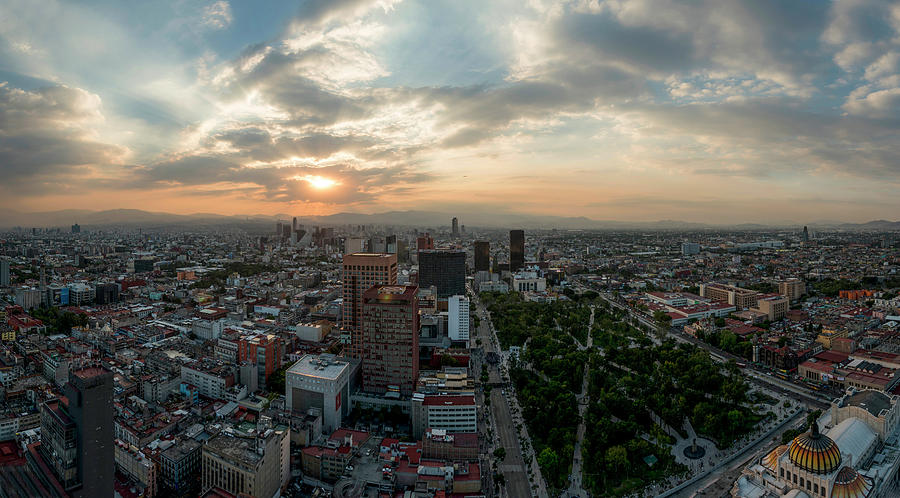 Architecture Photograph - Aerial View Of Cityscape From Torre by Panoramic Images