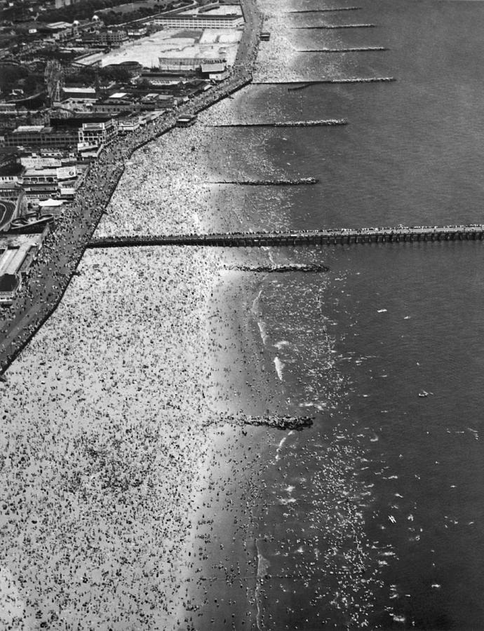 Aerial View Of Coney Island Photograph by Underwood Archives