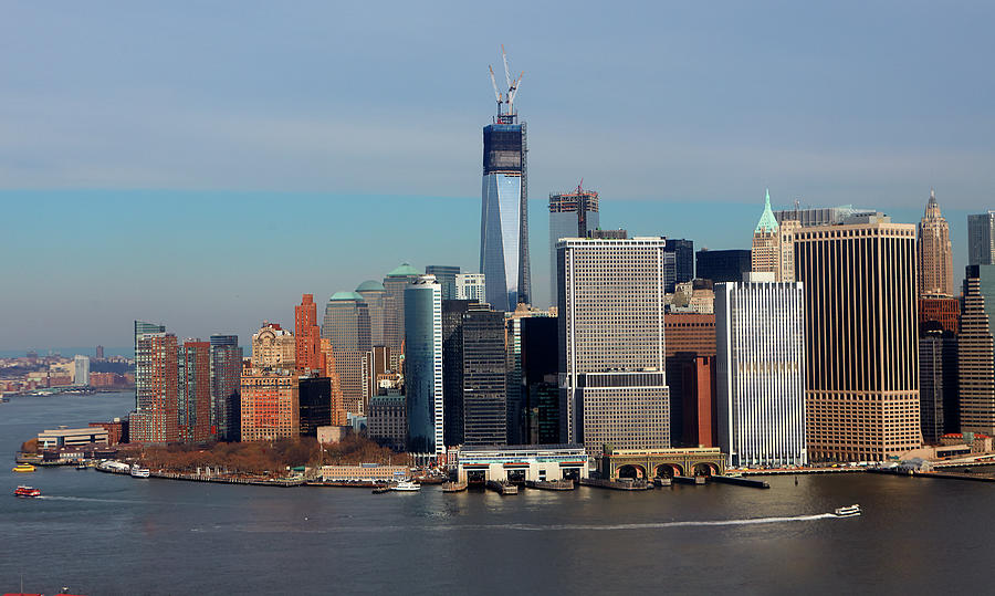 Aerial View Of Downtown Manhattan Photograph by Allan Baxter