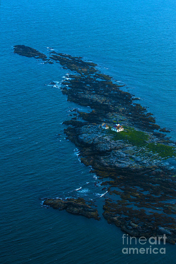 Acadia National Park Photograph - Aerial View Of Egg Rock Lighthouse by Diane Diederich