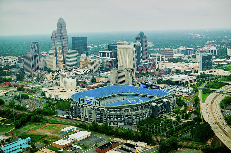 Carolina Panthers Photograph - Aerial View Of Ericcson Stadium by Panoramic Images