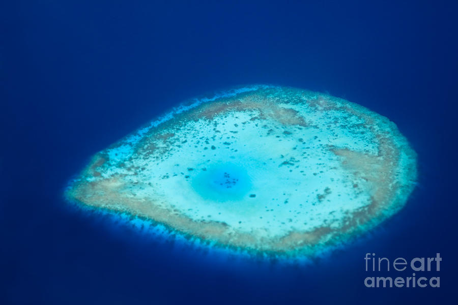 Summer Photograph - Aerial view of faro island in the Maldives by Matteo Colombo
