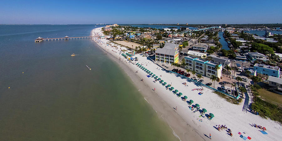 Architecture Photograph - Aerial View Of Fort Myers Beach, Estero by Panoramic Images