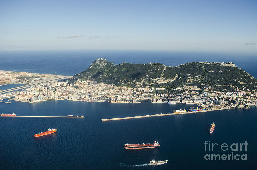 Aerial View of Gibraltar Photograph by Deborah Smolinske