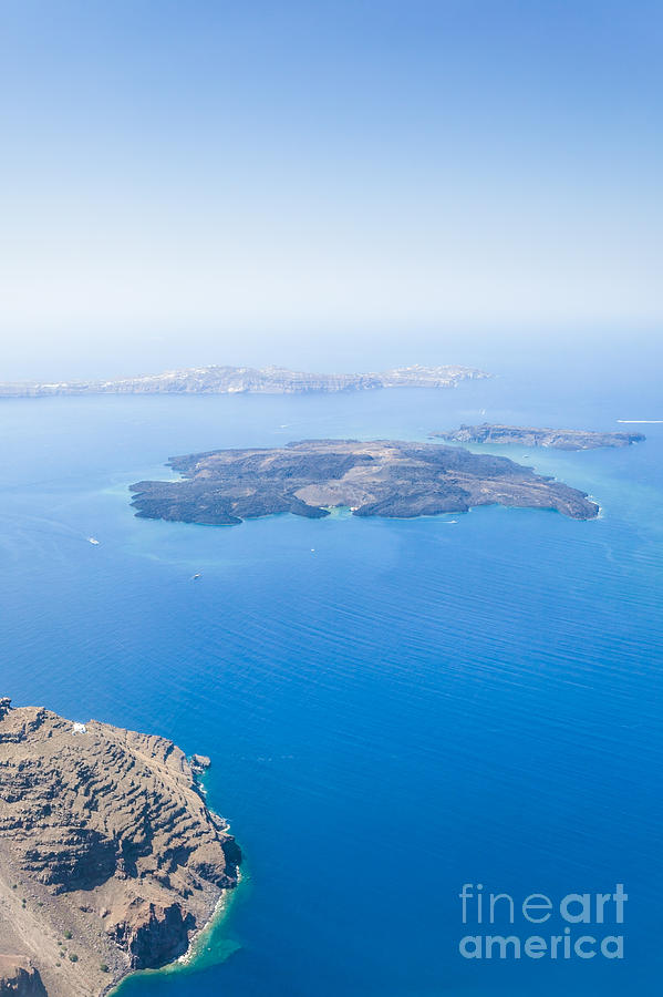 Aerial view of greek island of Santorini Photograph by Matteo Colombo