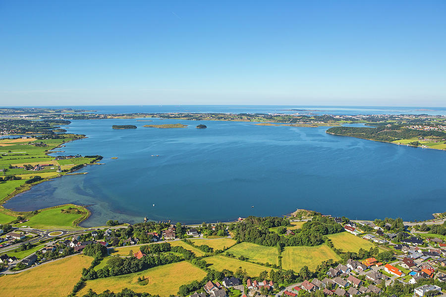 Aerial View Of Hafrsfjord Photograph by Sindre Ellingsen