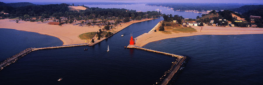 Aerial View Of Holland Harbor Photograph by Panoramic Images