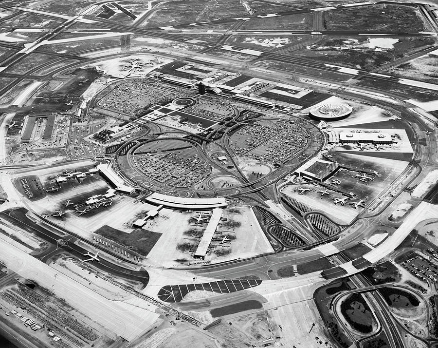 Aerial View Of Jfk Airport Photograph By Underwood Archives Fine Art