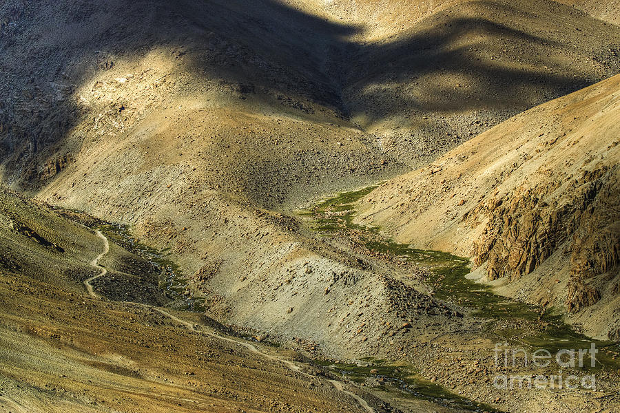 Nature Photograph - Aerial View Of Ladakh Landscape by Rudra Narayan  Mitra