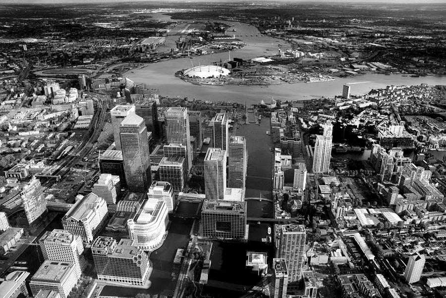 London Photograph - Aerial view of London 5 by Mark Rogan