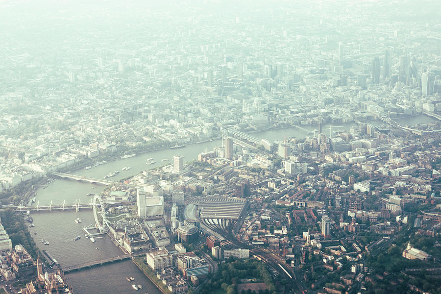 Aerial View Of London And The River Photograph by Urbancow