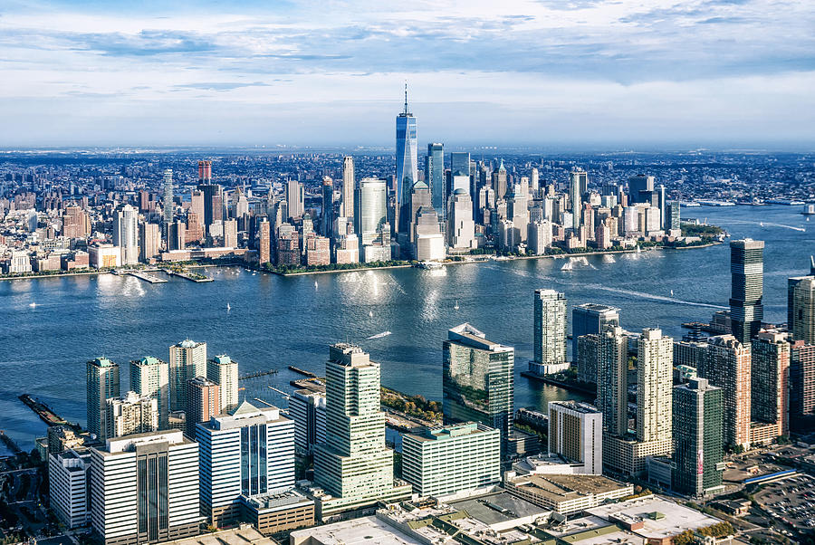 aerial view of Manhattan from Jersry City. New York. USA Photograph by Eloi_Omella