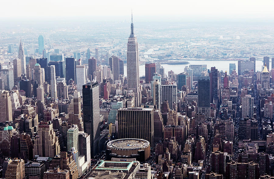 Aerial View Of Midtown Manhattan Photograph by Allan Baxter