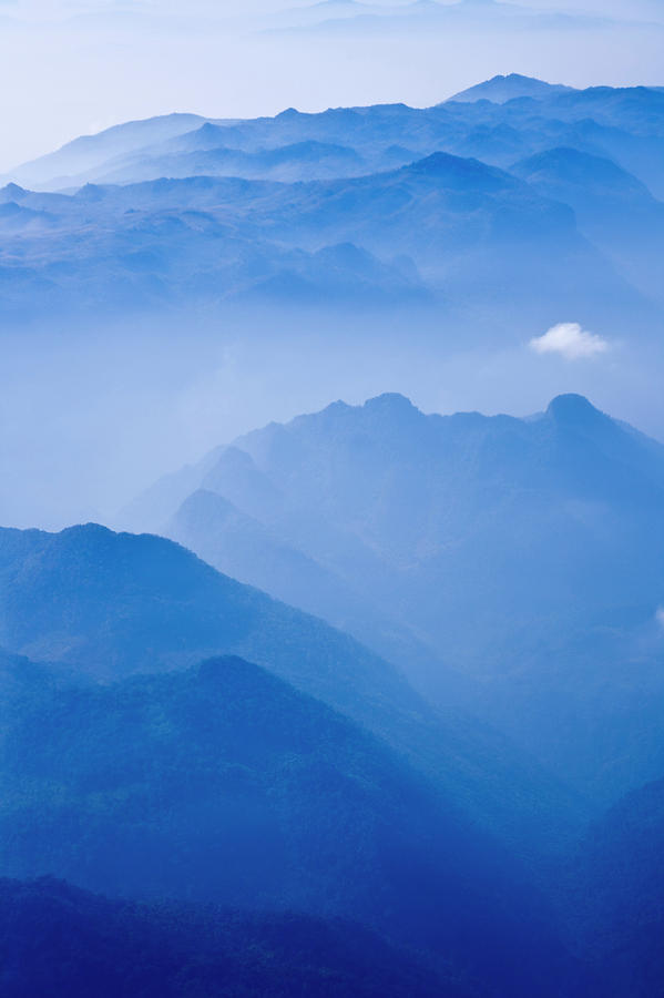 Aerial View Of Mountain Layers Photograph by Keren Su | Fine Art America