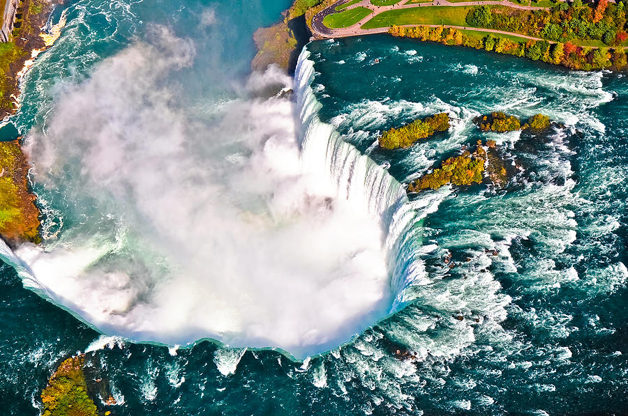 Aerial view of Niagara waterfall Photograph by Surangaw