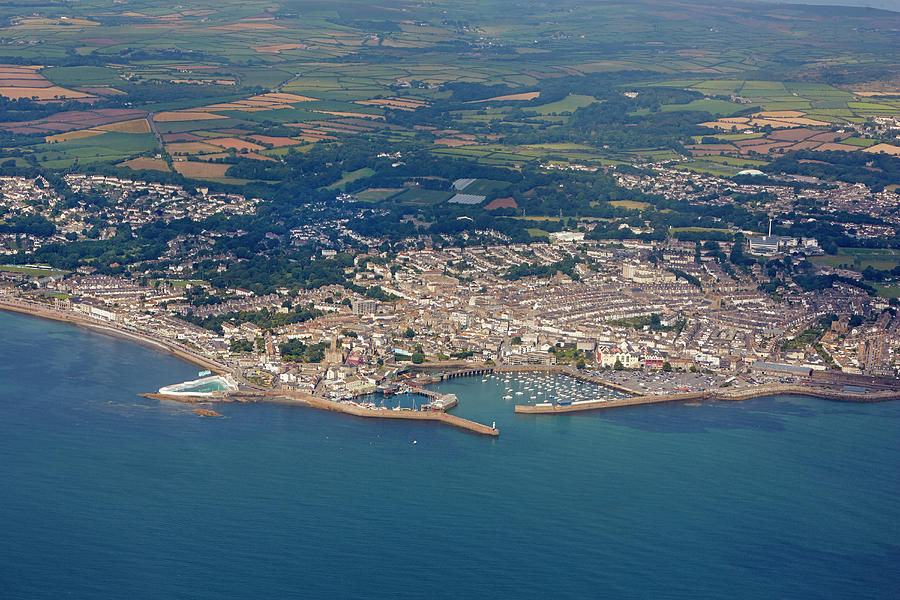 Aerial View Of Penzance Photograph by Allan Baxter