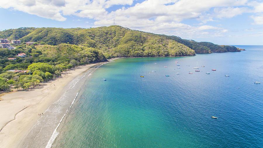 Aerial view of Playa Hermosa, Guanacaste, Costa Rica Photograph by Kryssia Campos