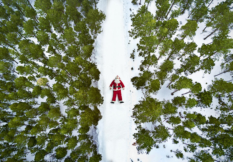Aerial view of Santa Claus Photograph by Orbon Alija