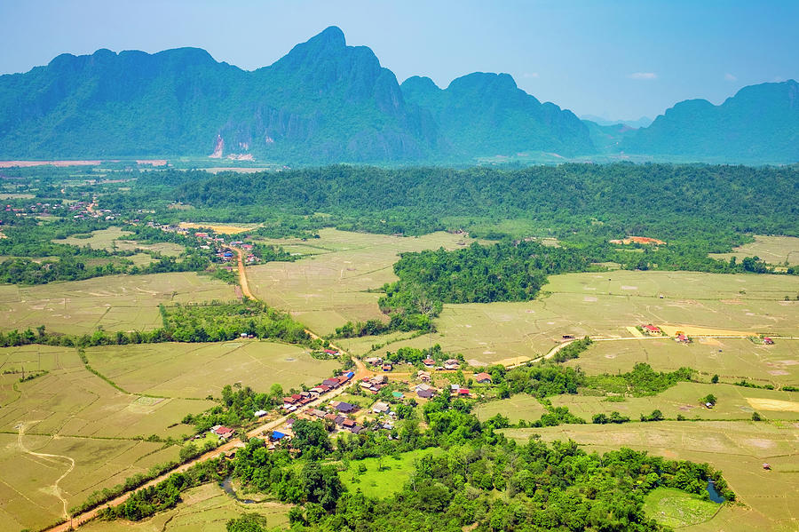 Aerial View Of Small Rural Village Photograph by Jason Langley - Fine ...