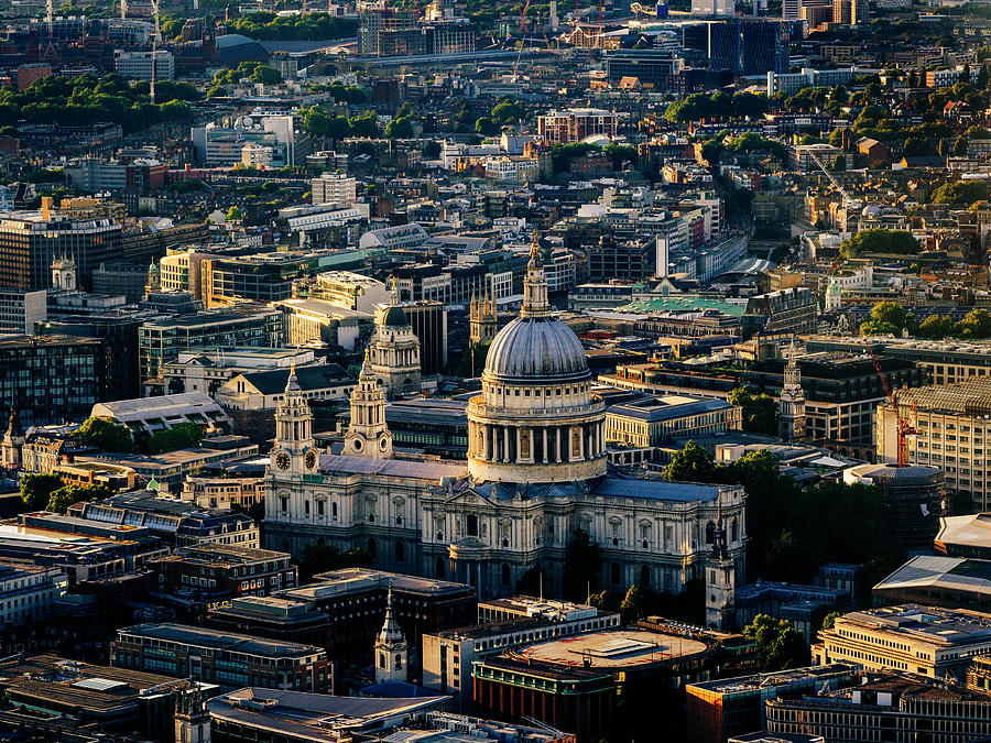 Aerial View Of St Pauls Cathedral Photograph by Doug Armand