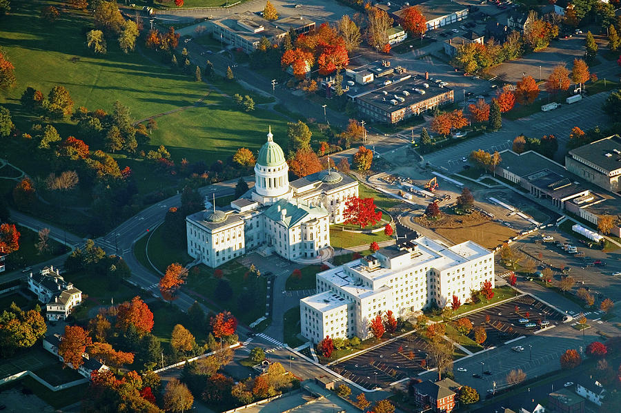 Aerial View Of State Capital Building Photograph by Panoramic Images