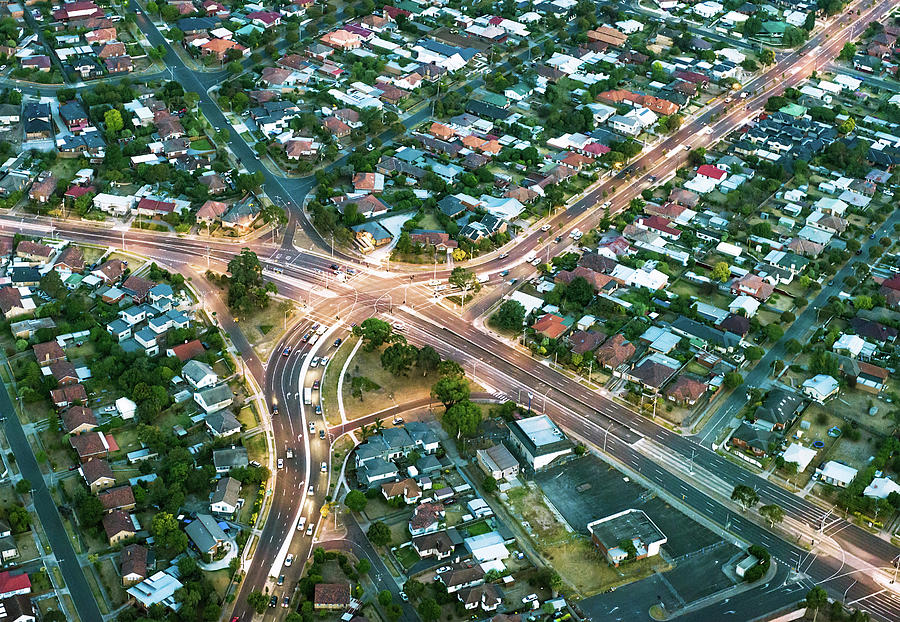 Aerial View Of Suburban Streets Photograph by Georgeclerk Aerial View Of Suburban Streets Photograph by Georgeclerk