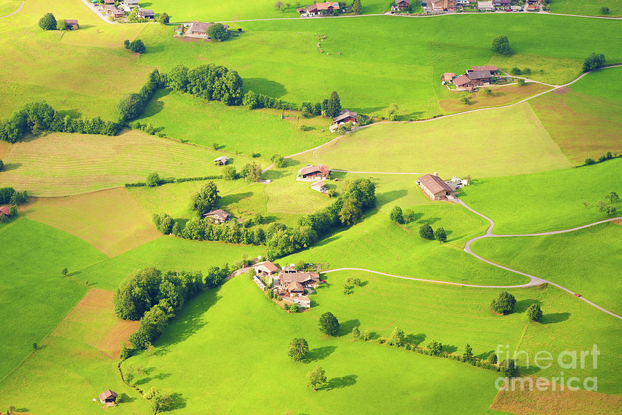 Aerial View Of Switzerland Photograph by Xenotar