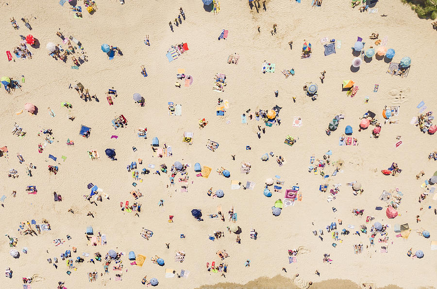 Aerial view of the beach Photograph by Orbon Alija