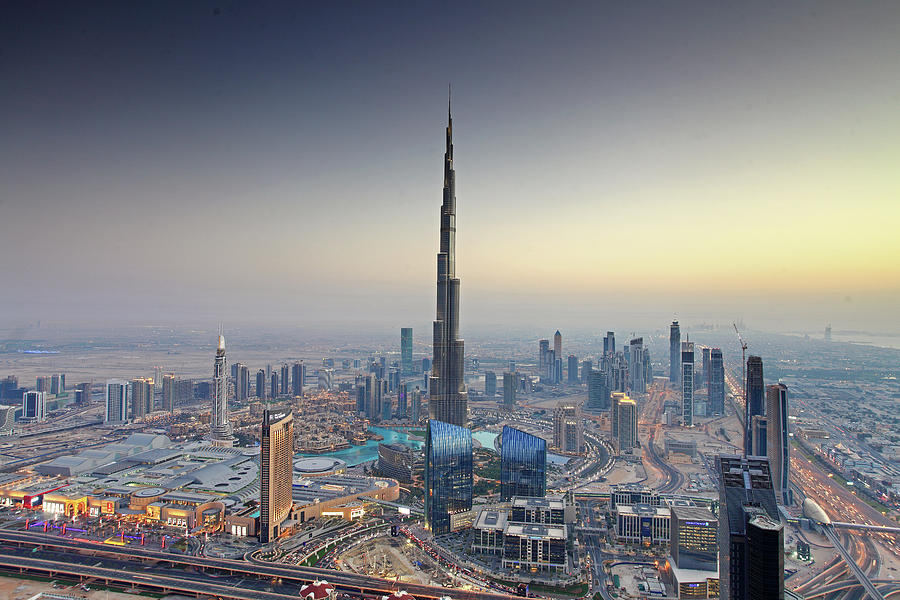Aerial View Of The Burj Dubai, Dubai Photograph by Yasir Nisar