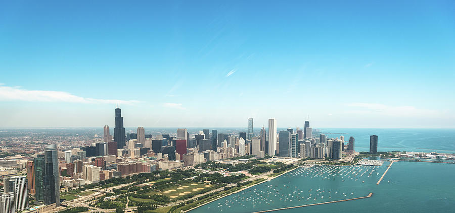 Aerial View Of The Downtown In Chicago Photograph by Franckreporter