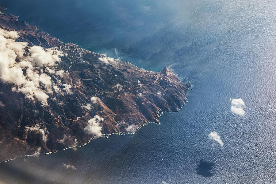 Aerial View Of The Greece Coastline Photograph by Reynold Mainse